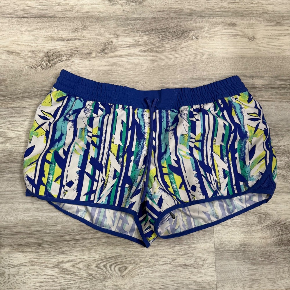 Columbia Omni-Shield Women's Shorts XL Blue Abstract Print PFG Fishing Gear